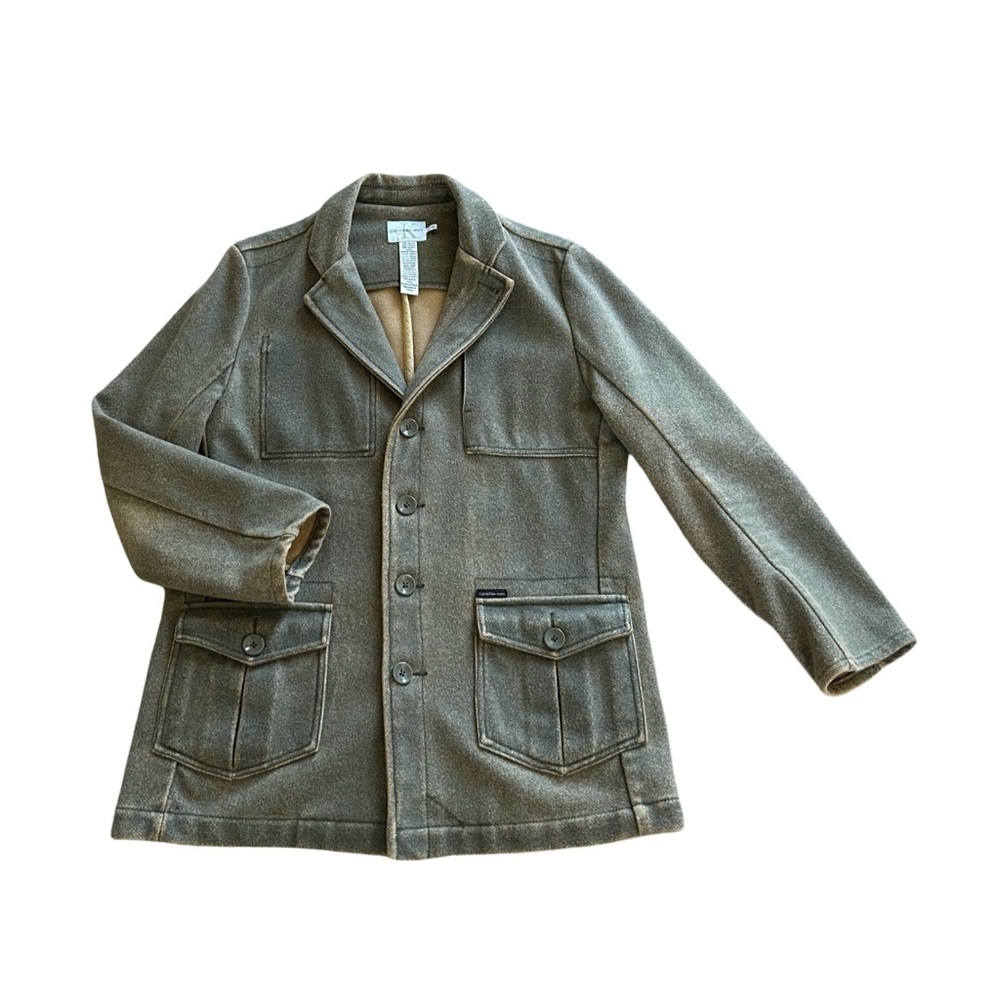 Real Vintage 90s Calvin Klein Jeans Gray Wool Blend Jacket